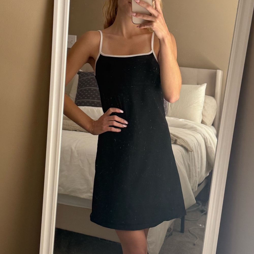 H&M Black Dress with White Trim